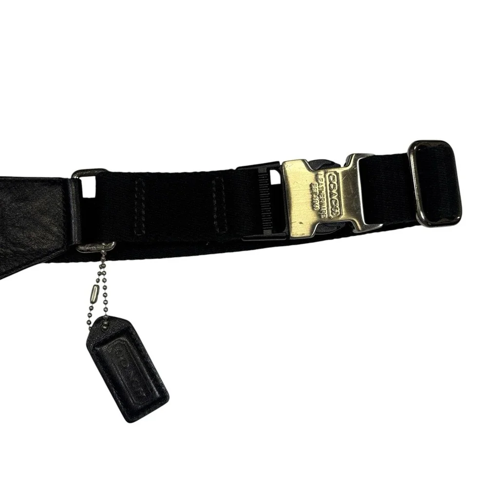 COACH Black Leather Waist Pack Bag D3S-5446 - Picture 3 of 8